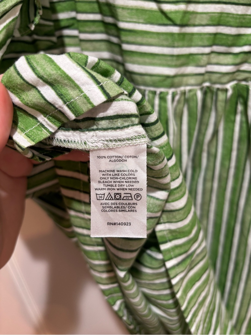 Loft Striped Ruffle Cotton Top - Picture 5 of 5